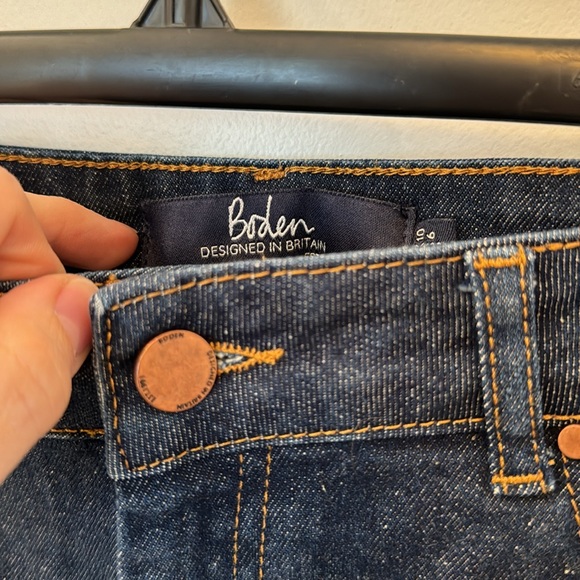 BODEN THE SALCOMBE DARK WASH JEAN SHORT US 6 - Picture 5 of 9